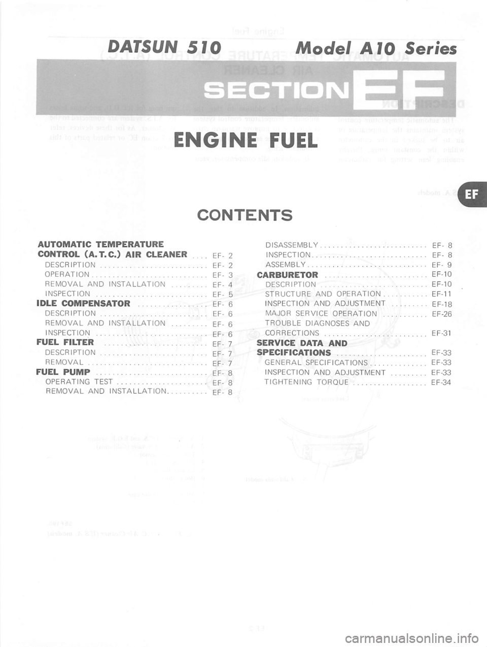 DATSUN 510 1980  Service Repair Manual 