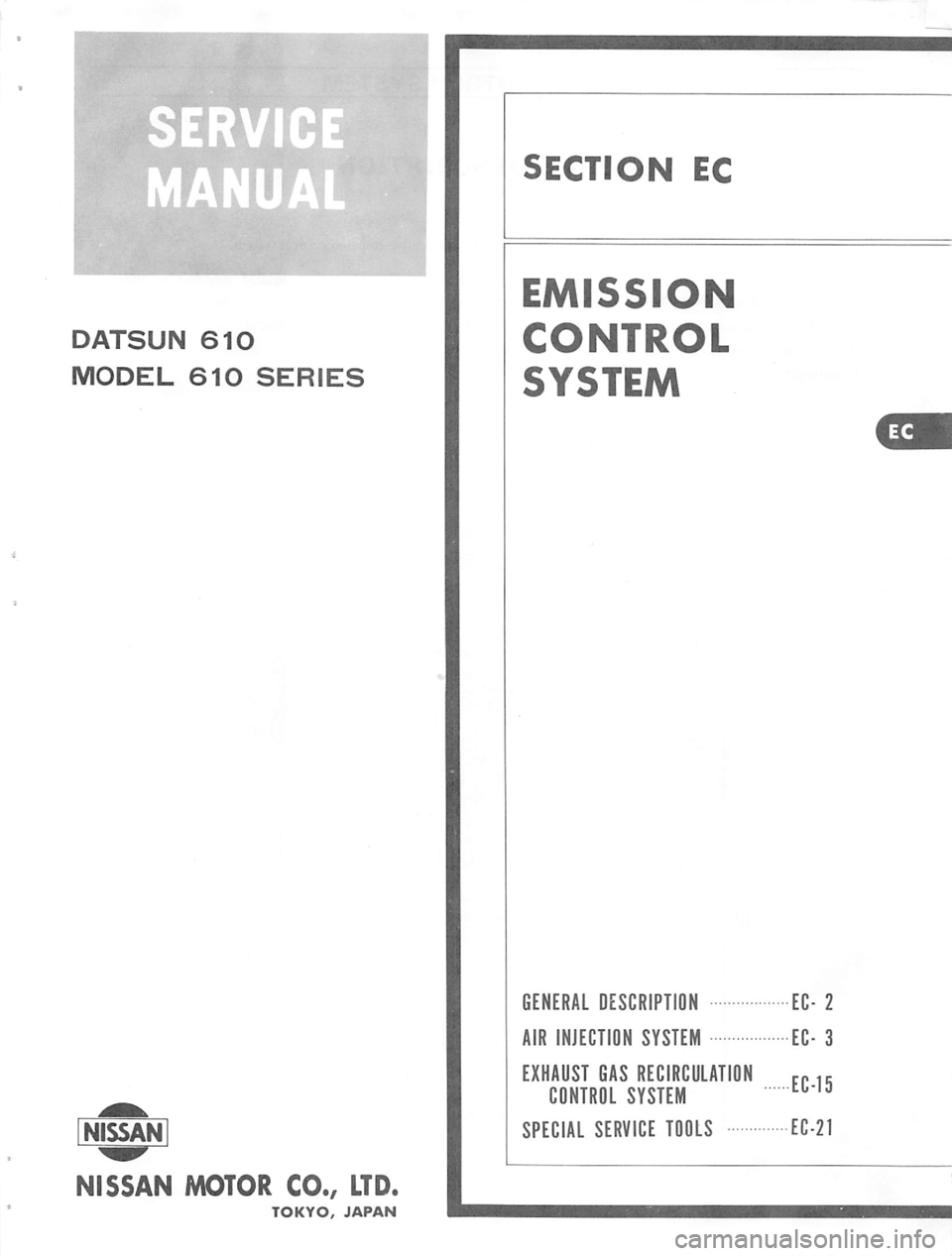 DATSUN 610 1974  Service Manual 