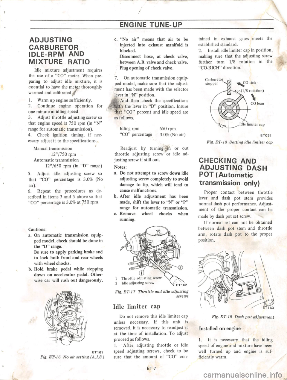 DATSUN 610 1974  Service Manual 