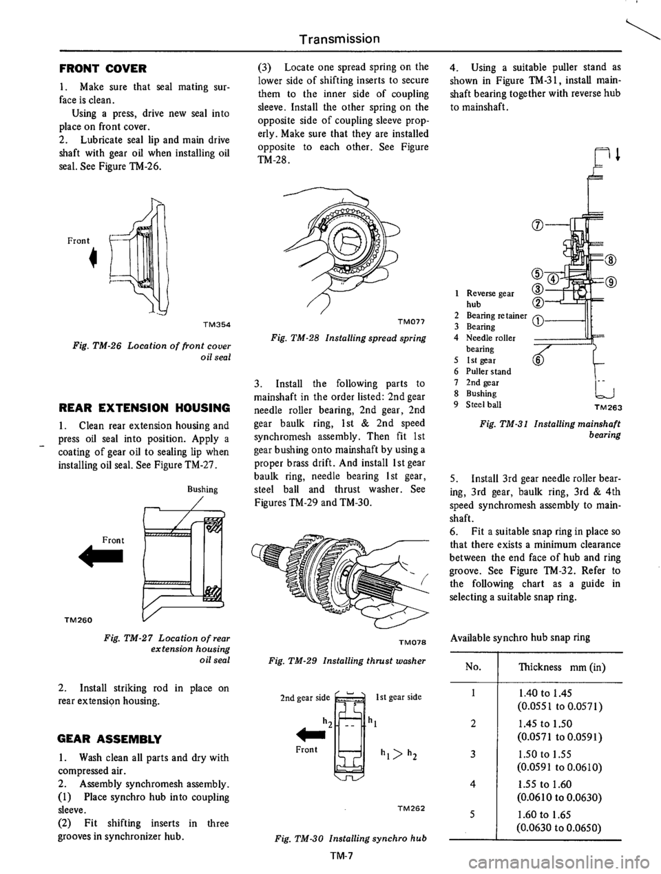 DATSUN 610 1974  Service Manual 