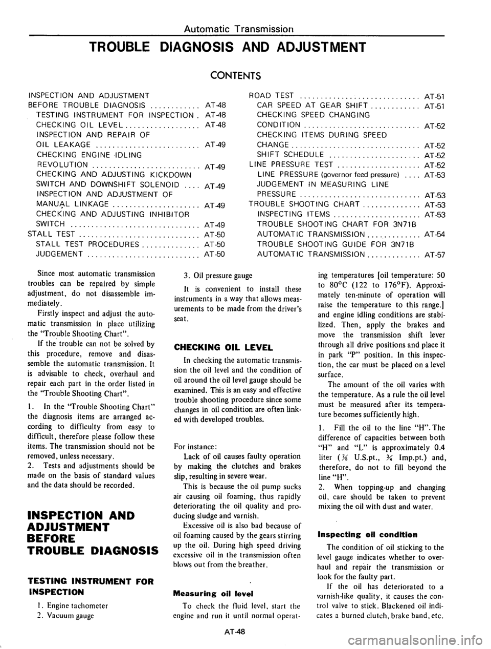 DATSUN 610 1974  Service Manual 