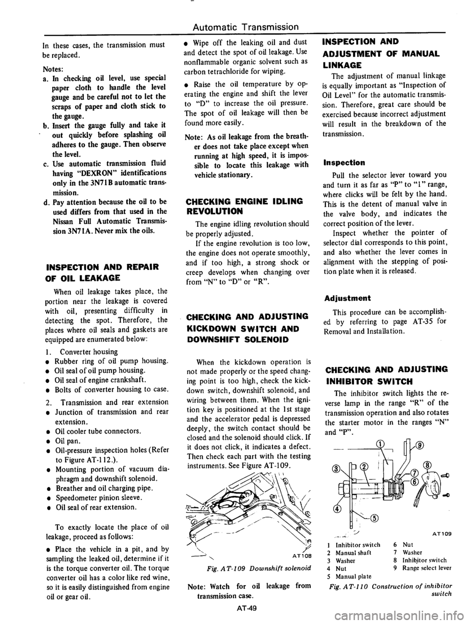DATSUN 610 1974  Service Manual 