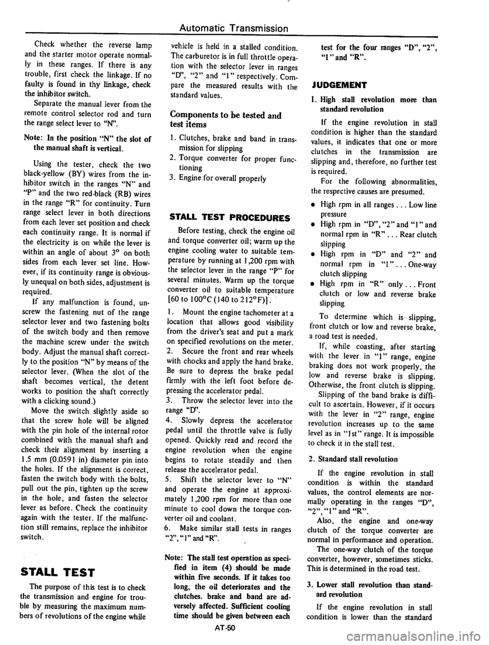 DATSUN 610 1974  Service Manual 