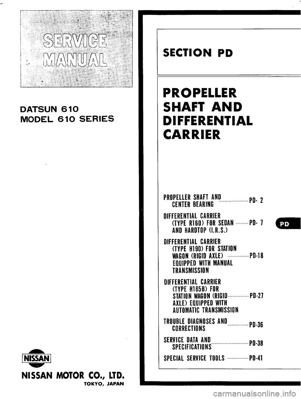 DATSUN 610 1974  Service Manual 