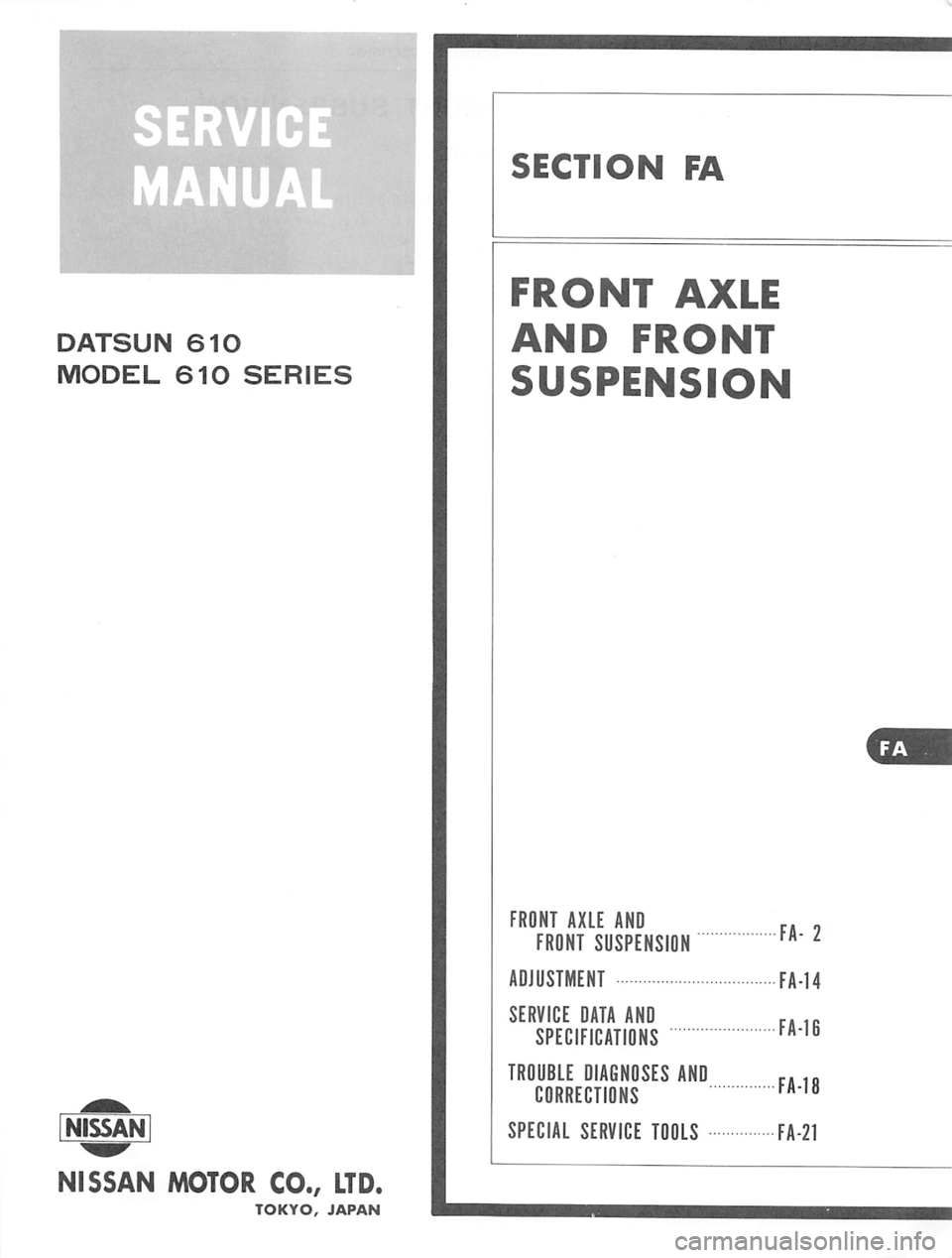 DATSUN 610 1974  Service Manual 