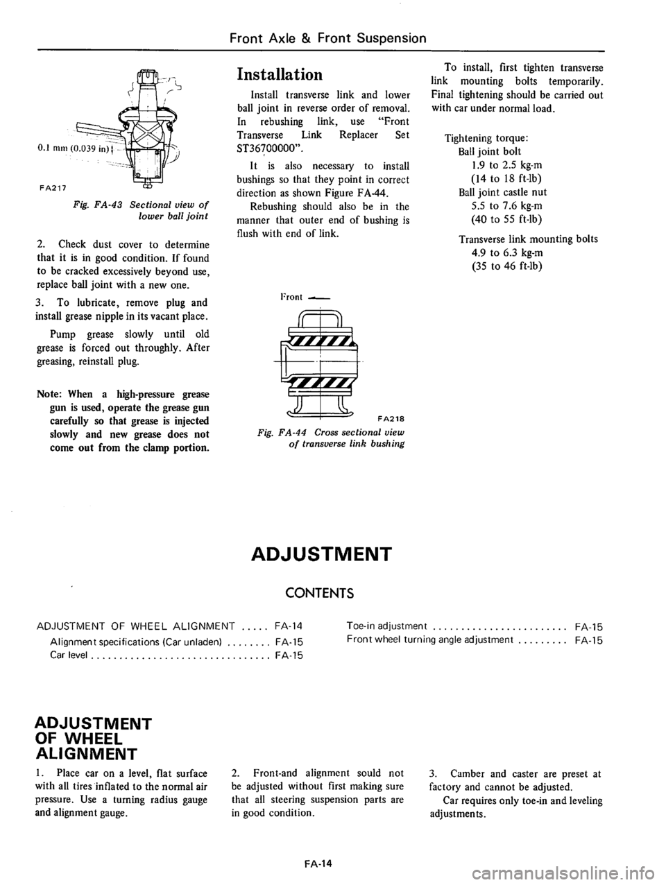 DATSUN 610 1974  Service Manual 