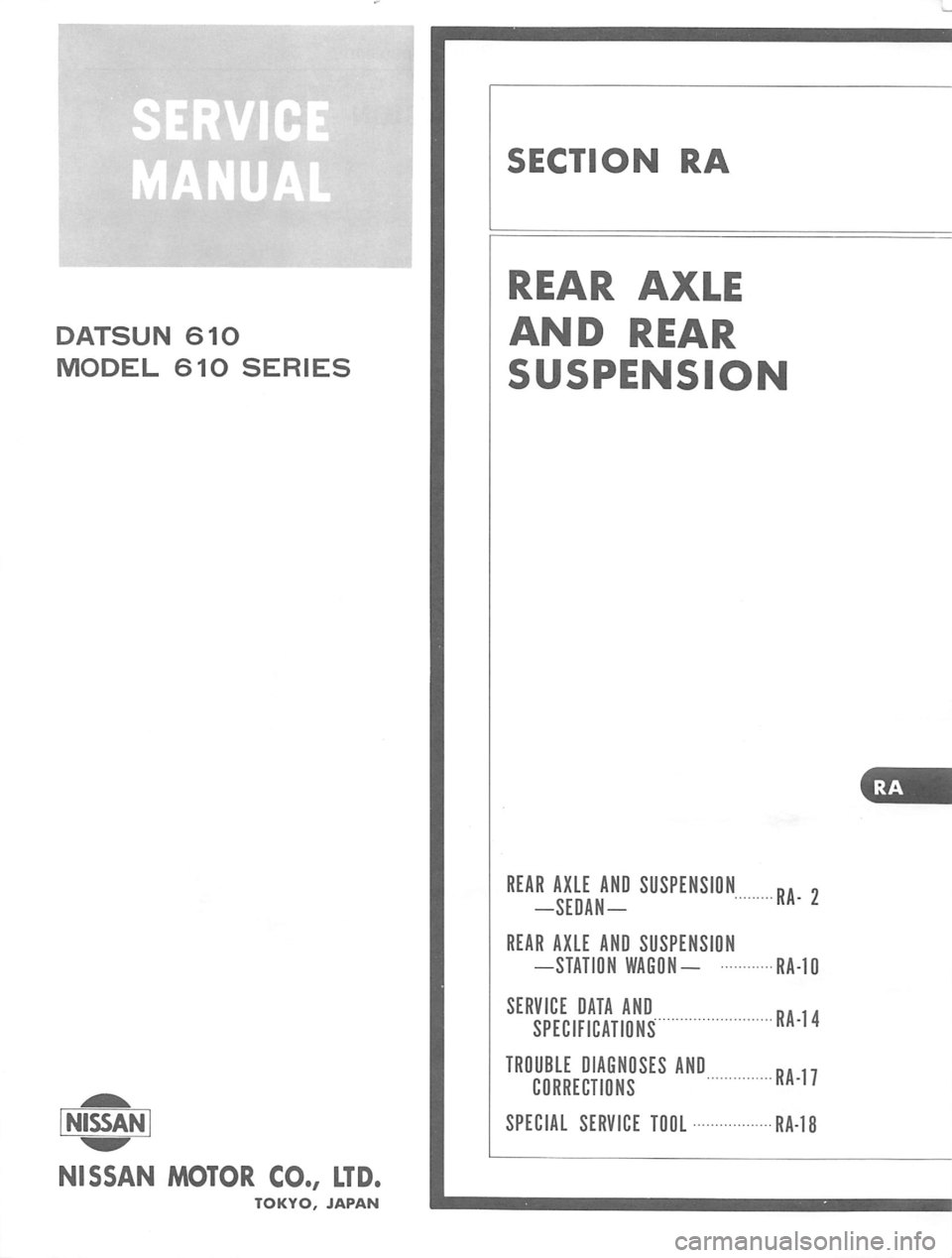 DATSUN 610 1974  Service Manual 