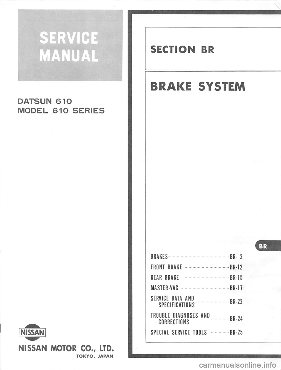 DATSUN 610 1974  Service Manual 