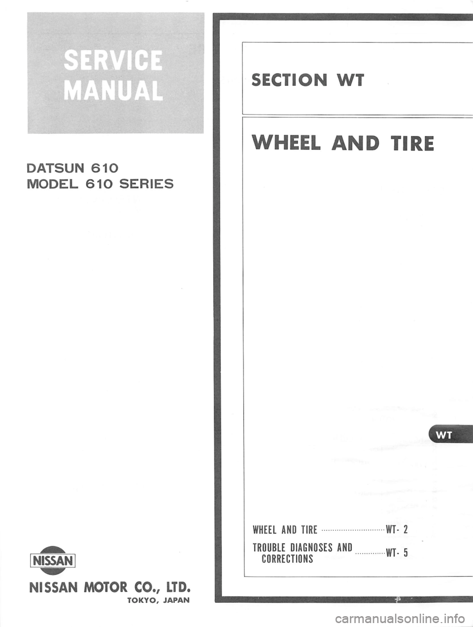 DATSUN 610 1974  Service Manual 