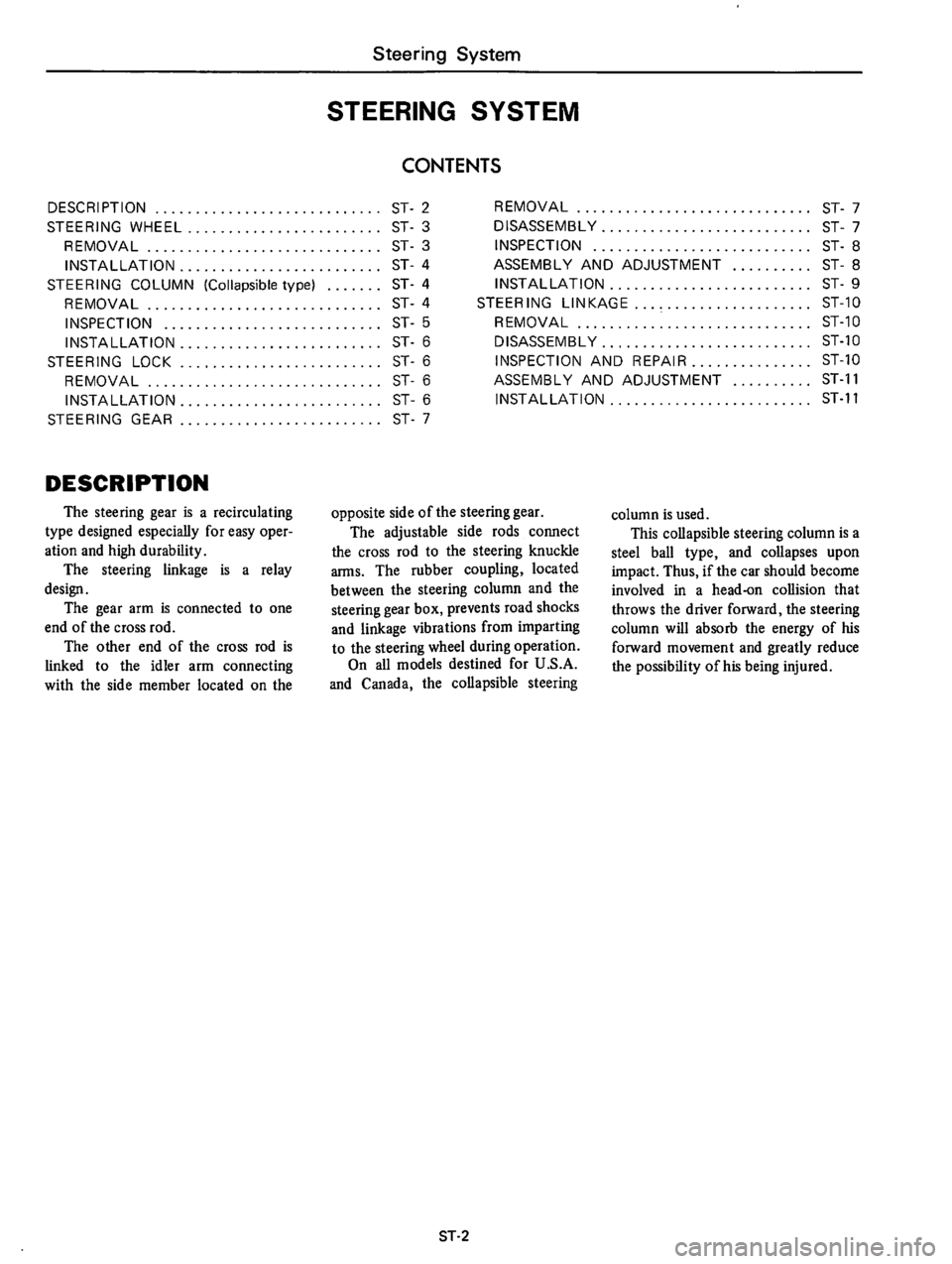 DATSUN 610 1974  Service Manual 