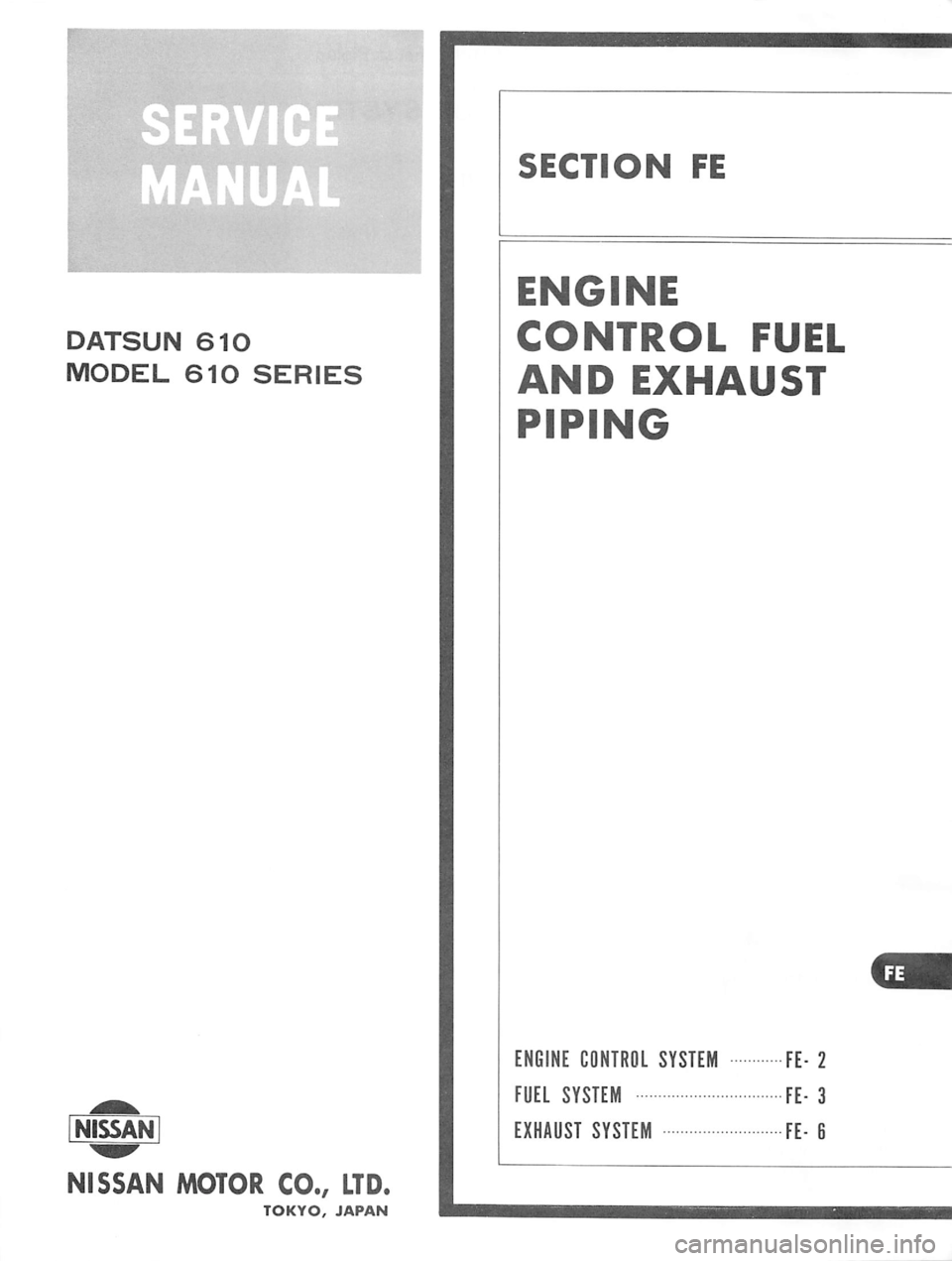 DATSUN 610 1974  Service Manual 