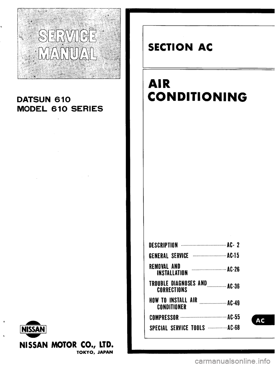 DATSUN 610 1974  Service Manual 
