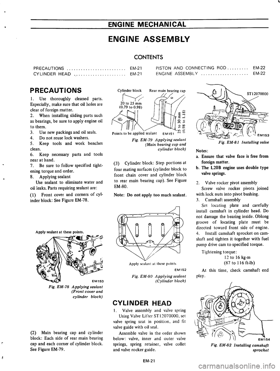 DATSUN 610 1974  Service Manual 