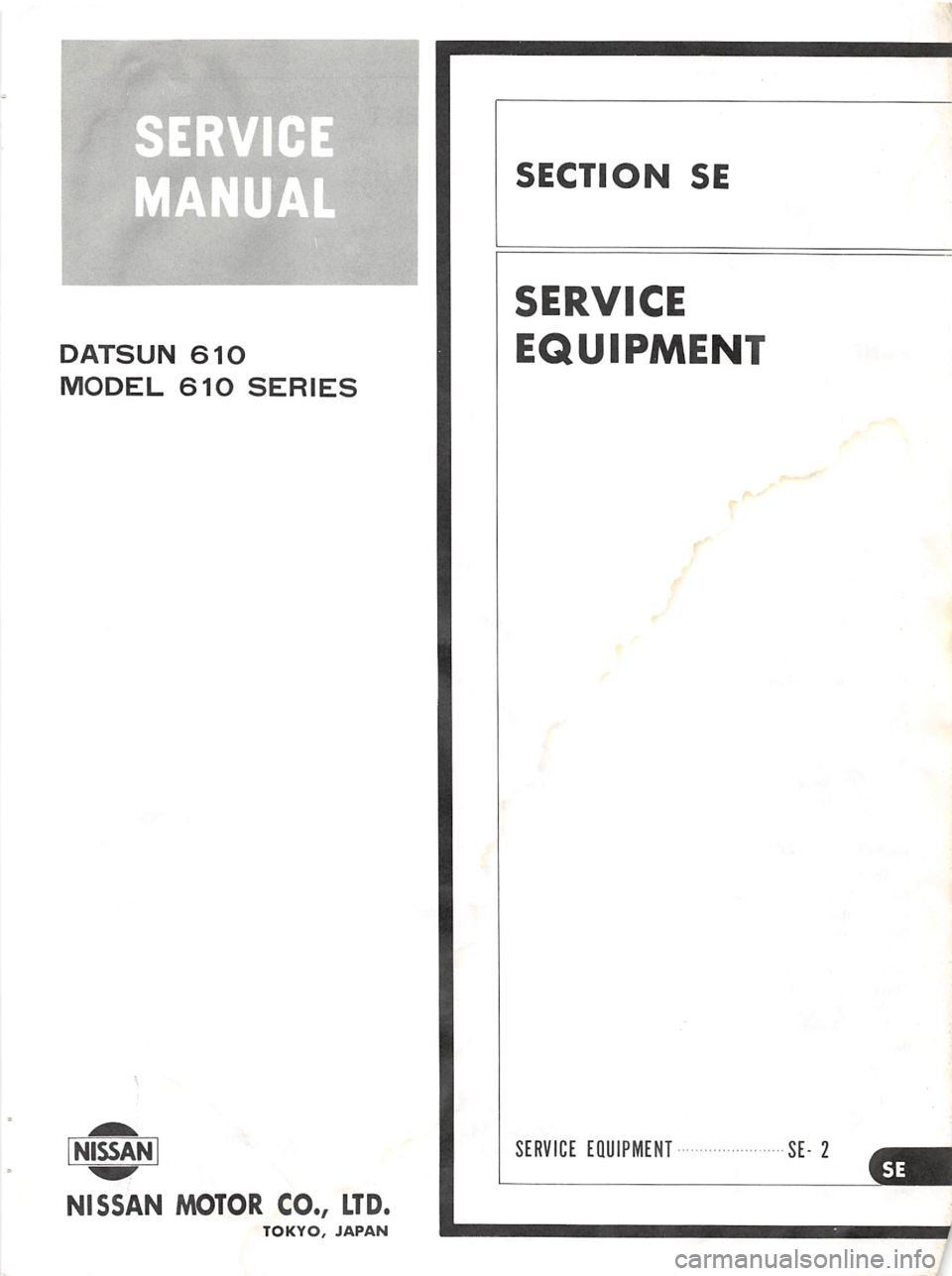 DATSUN 610 1974  Service Manual 