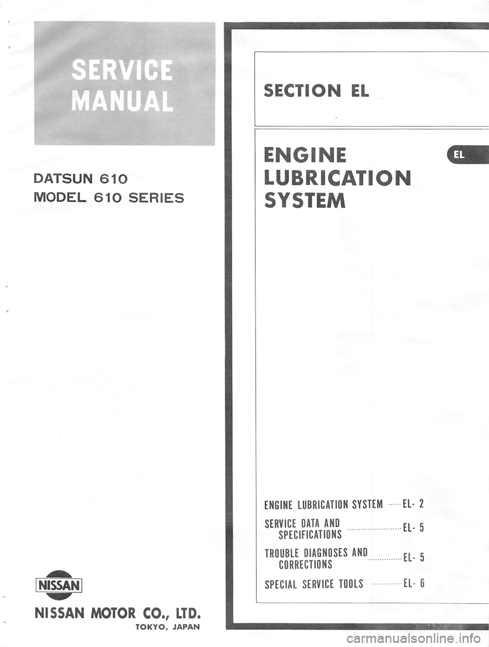 DATSUN 610 1974  Service Manual 