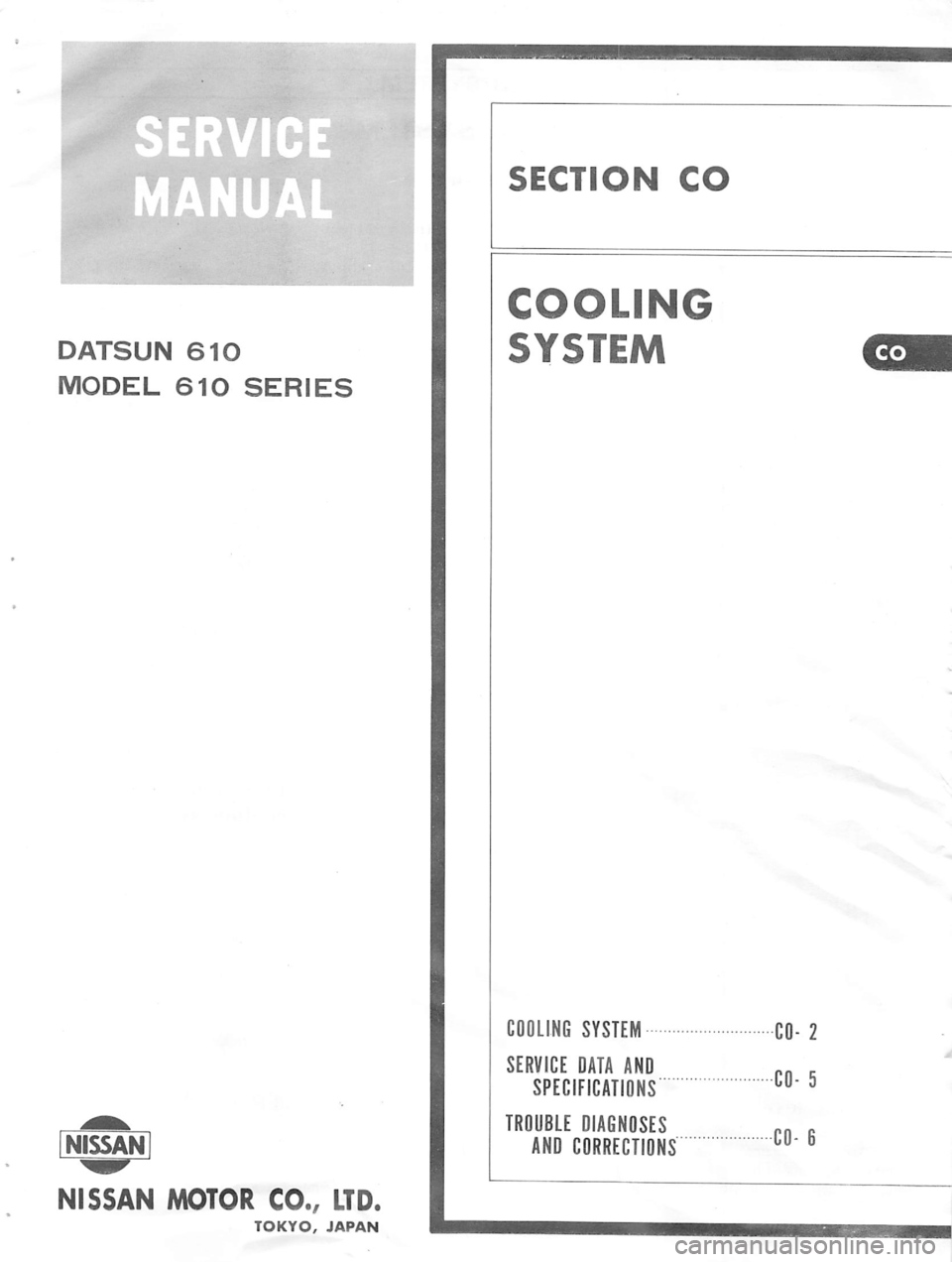 DATSUN 610 1974  Service Manual 
