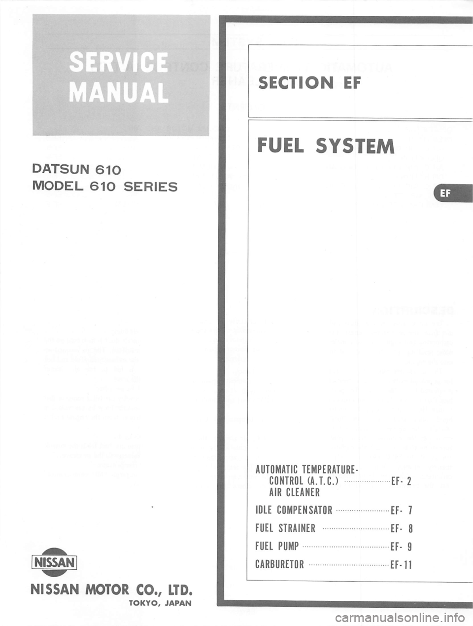 DATSUN 610 1975  Service Manual 