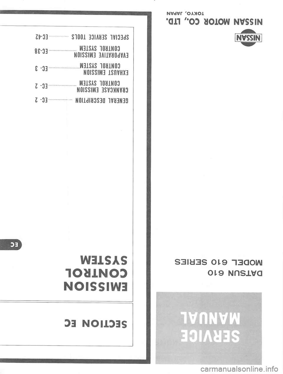 DATSUN 610 1975  Service Manual 
