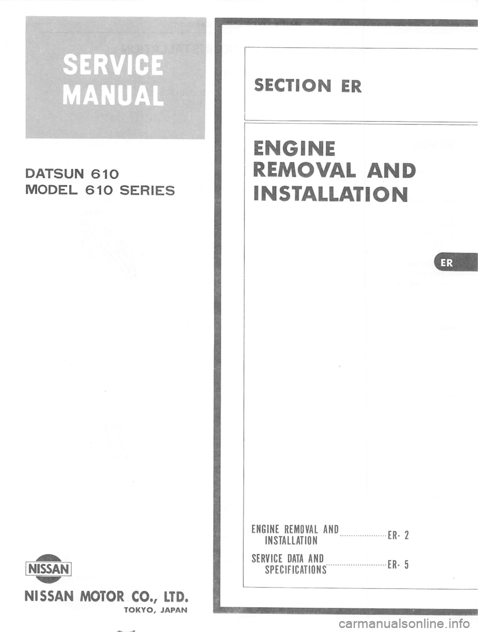 DATSUN 610 1975  Service Manual 