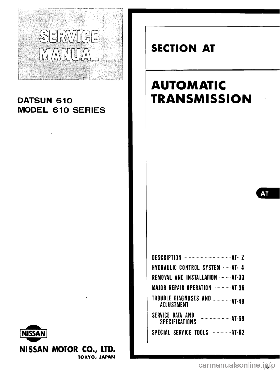 DATSUN 610 1975  Service Manual 