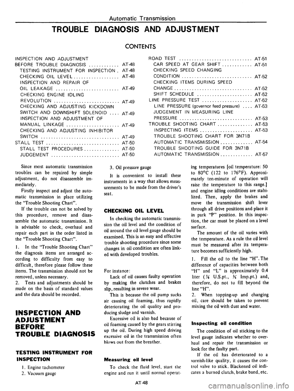 DATSUN 610 1975  Service Manual 