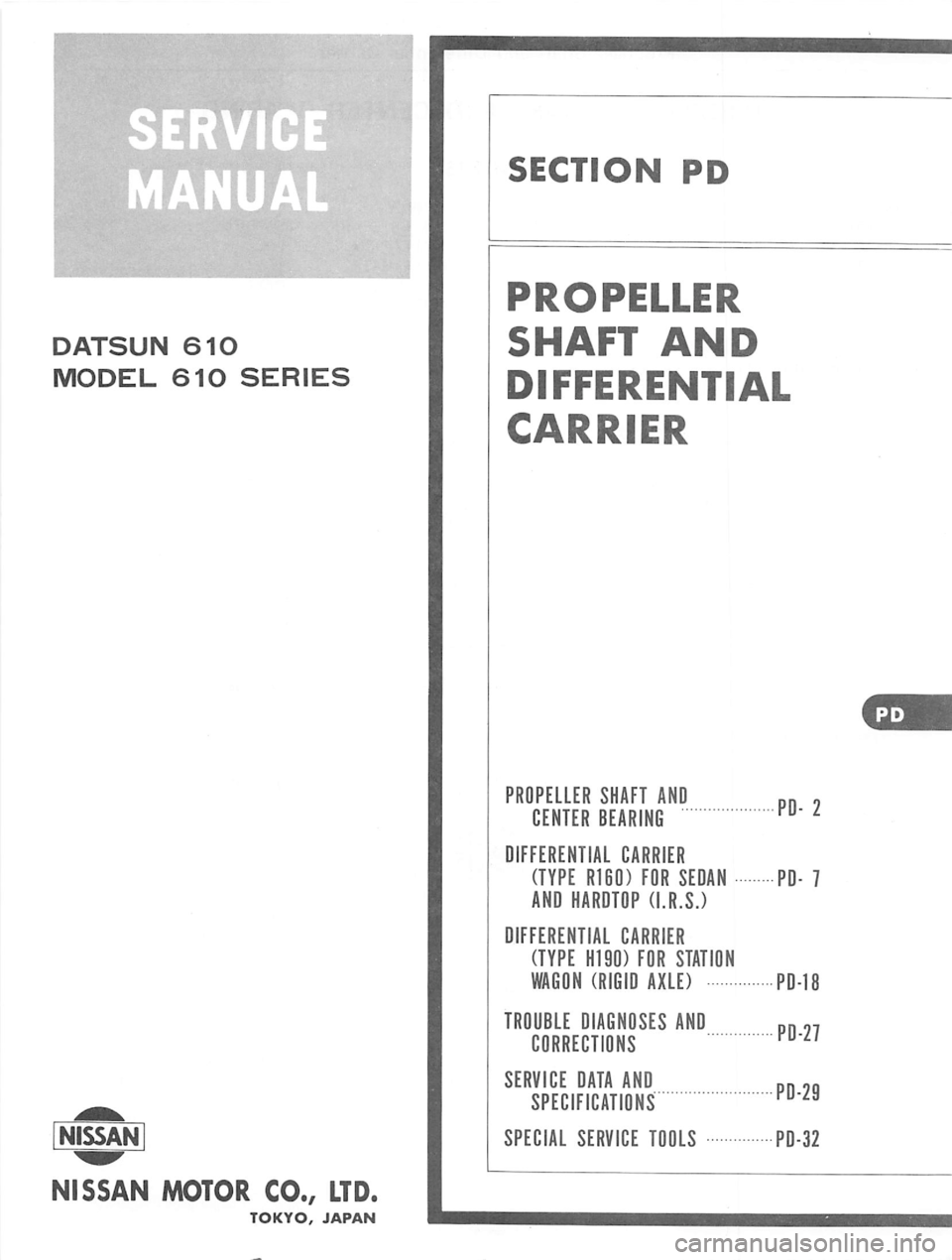 DATSUN 610 1975  Service Manual 