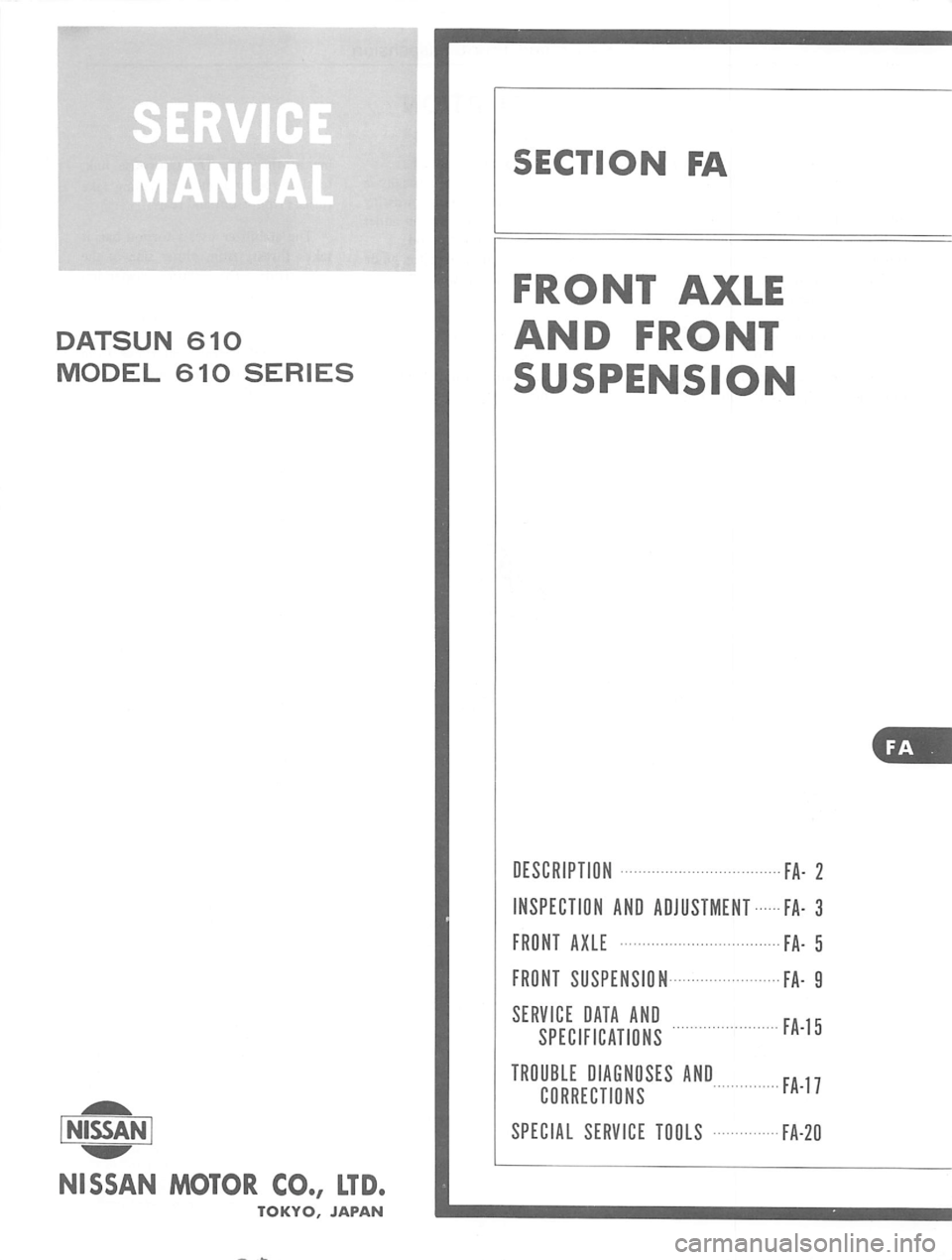 DATSUN 610 1975  Service Manual 