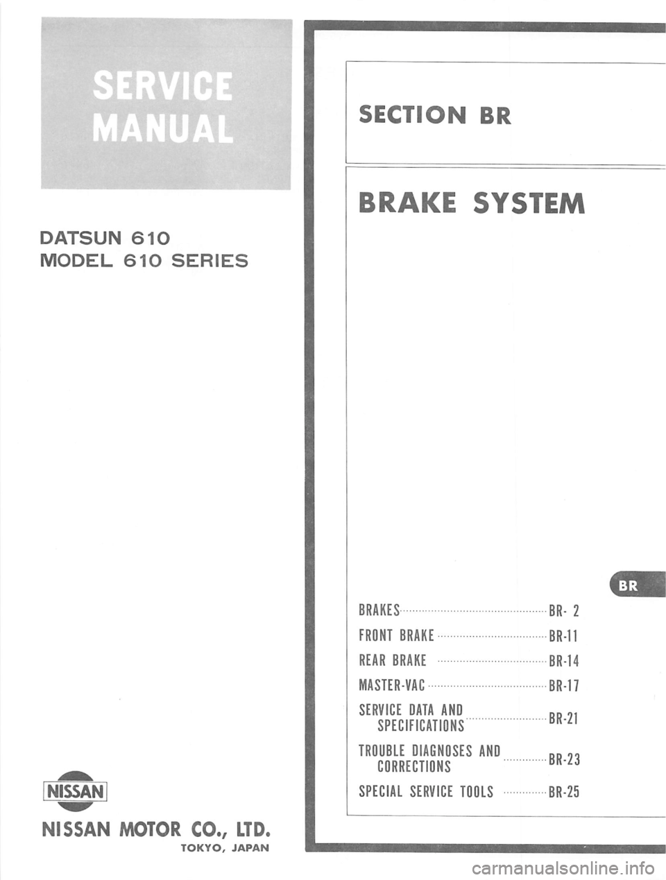 DATSUN 610 1975  Service Manual 