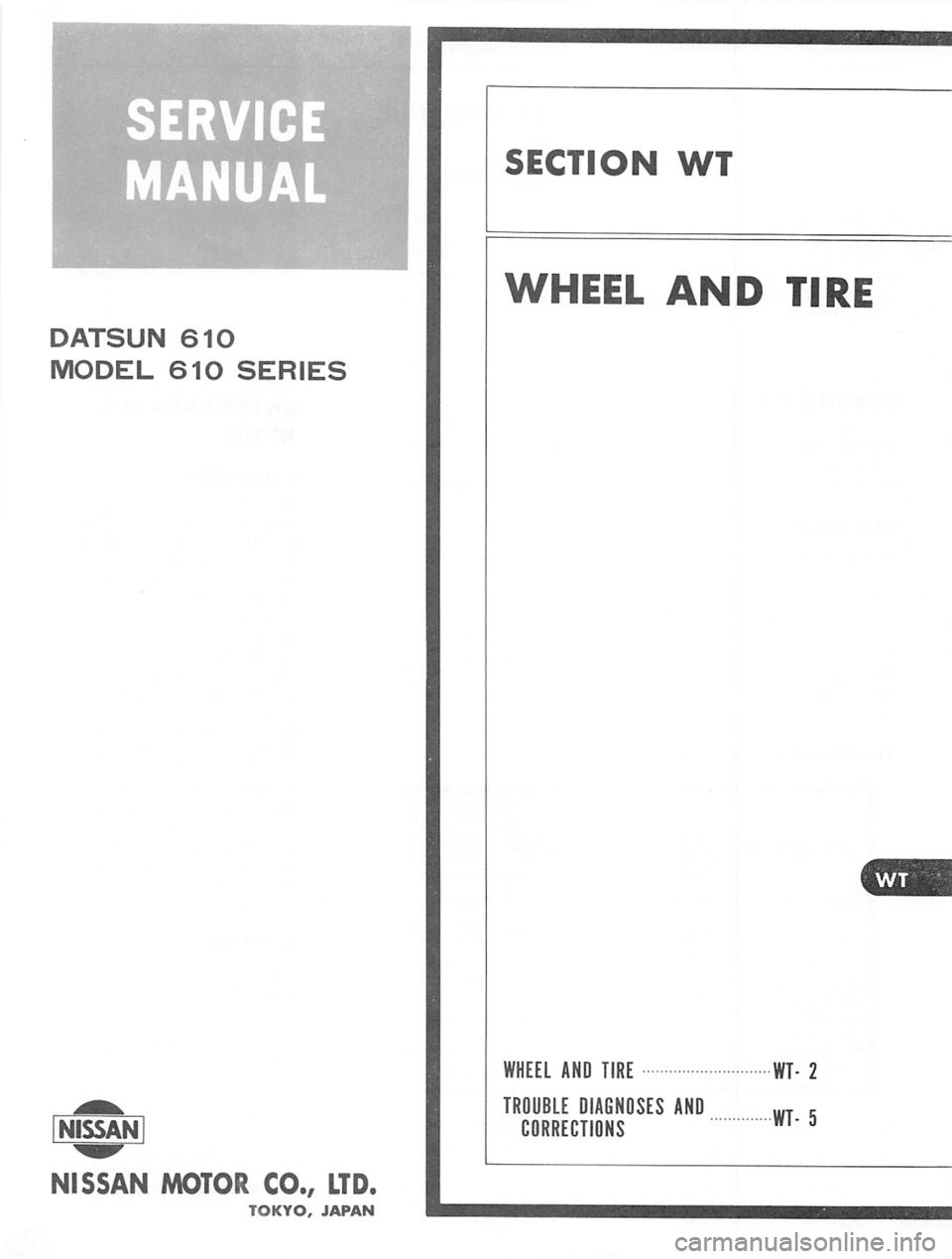 DATSUN 610 1975  Service Manual 