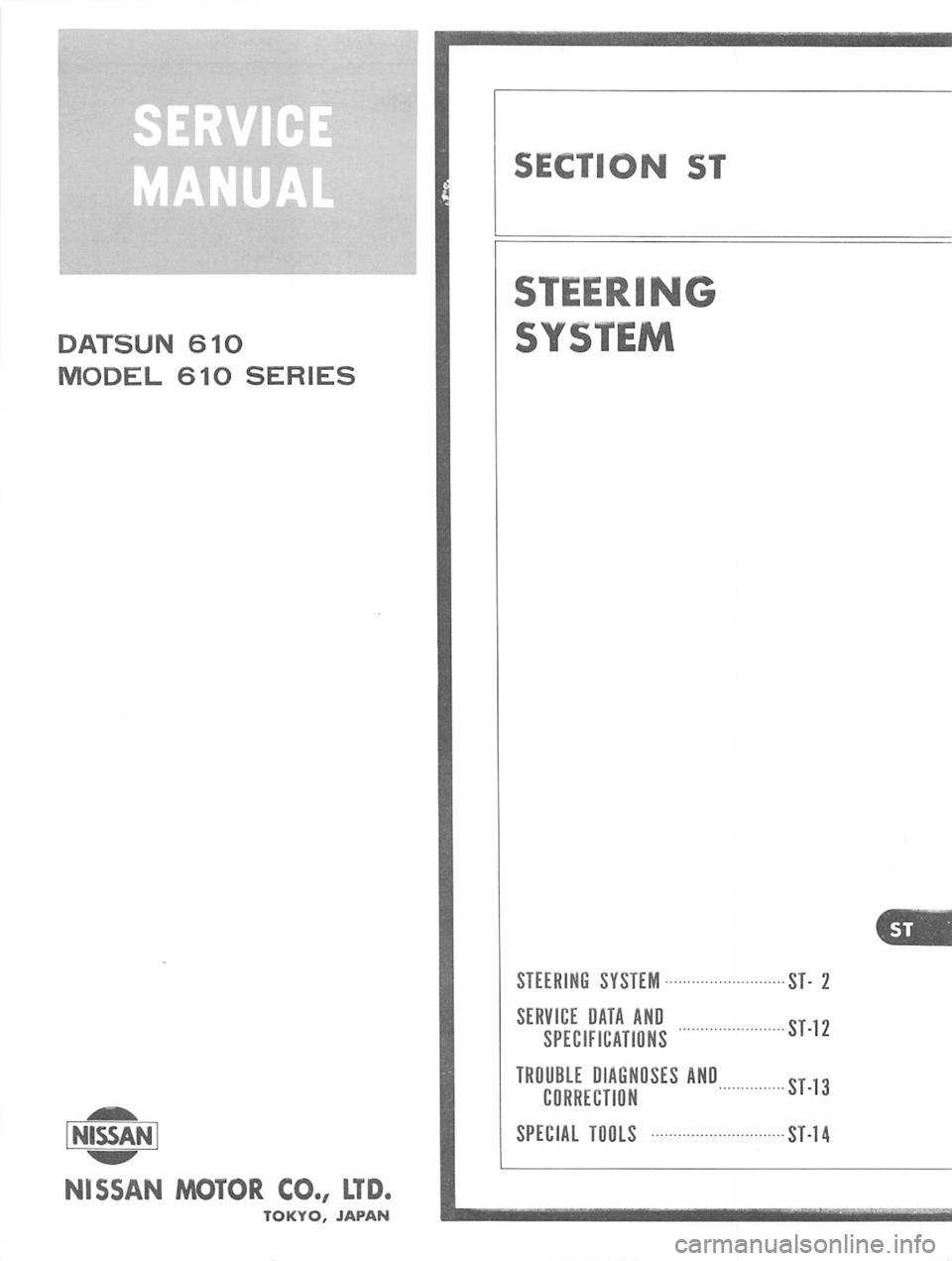 DATSUN 610 1975  Service Manual 