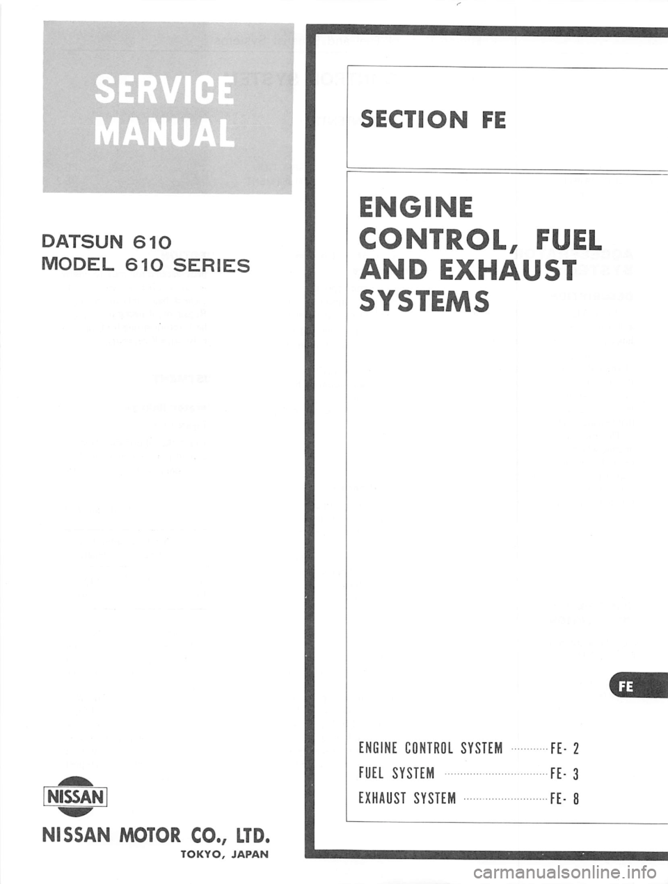 DATSUN 610 1975  Service Manual 