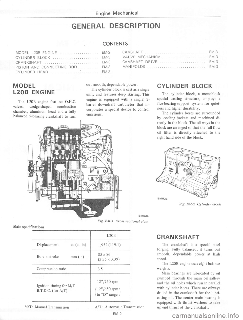DATSUN 610 1975  Service Manual 