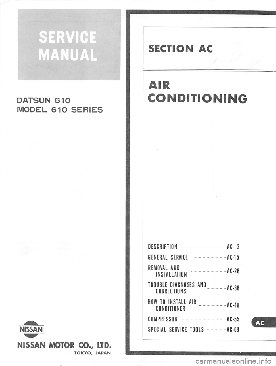 DATSUN 610 1975  Service Manual 