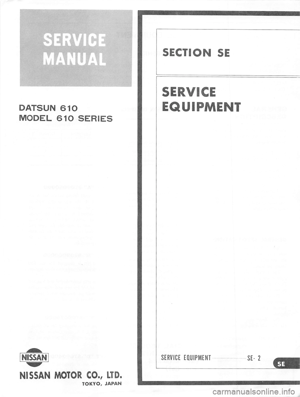 DATSUN 610 1975  Service Manual 