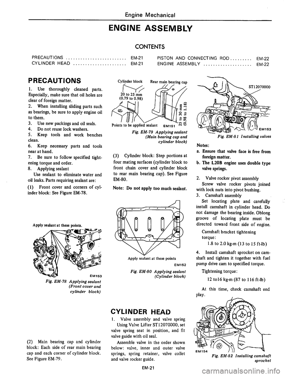 DATSUN 610 1975  Service Manual 