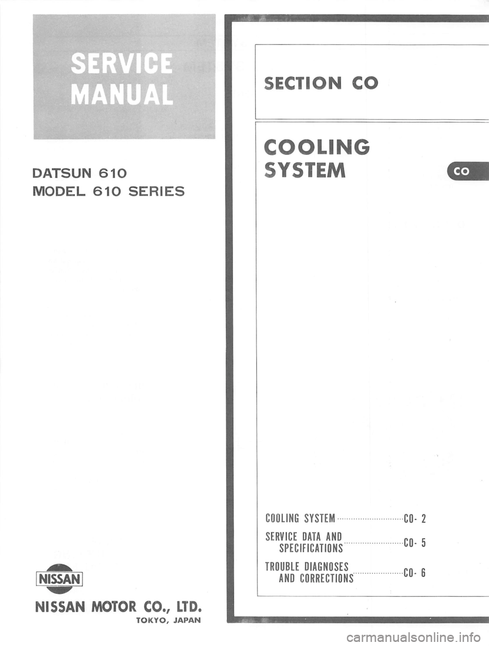 DATSUN 610 1975  Service Manual 