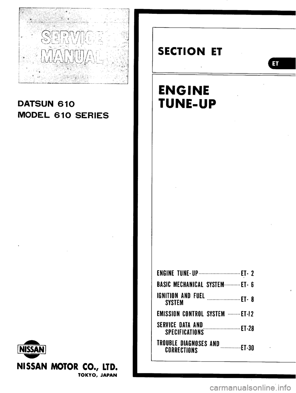 DATSUN 610 1976  Service Manual 