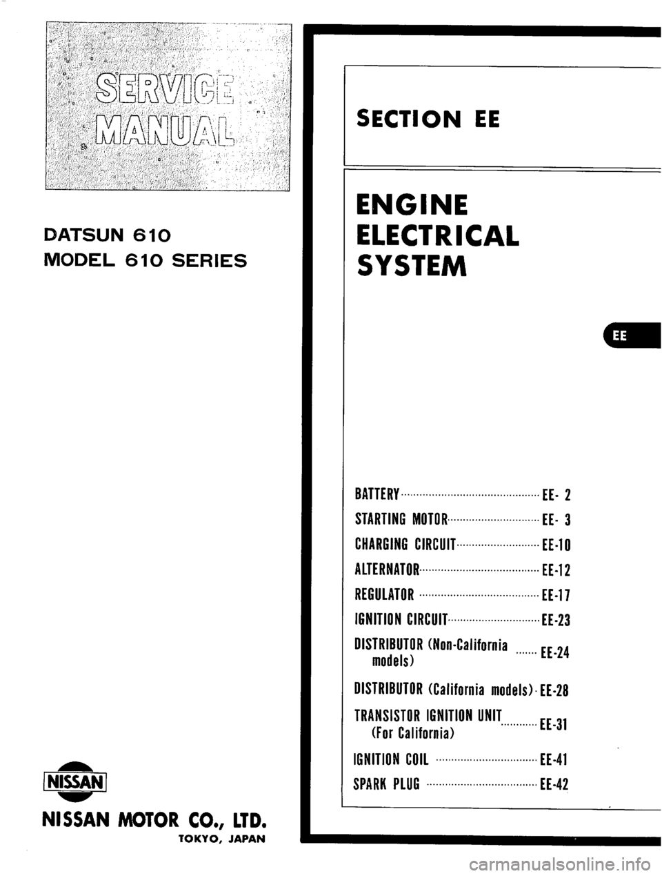 DATSUN 610 1976  Service Manual 