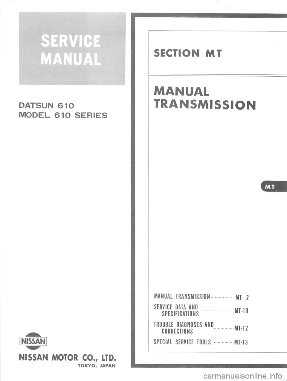 DATSUN 610 1976  Service Manual 