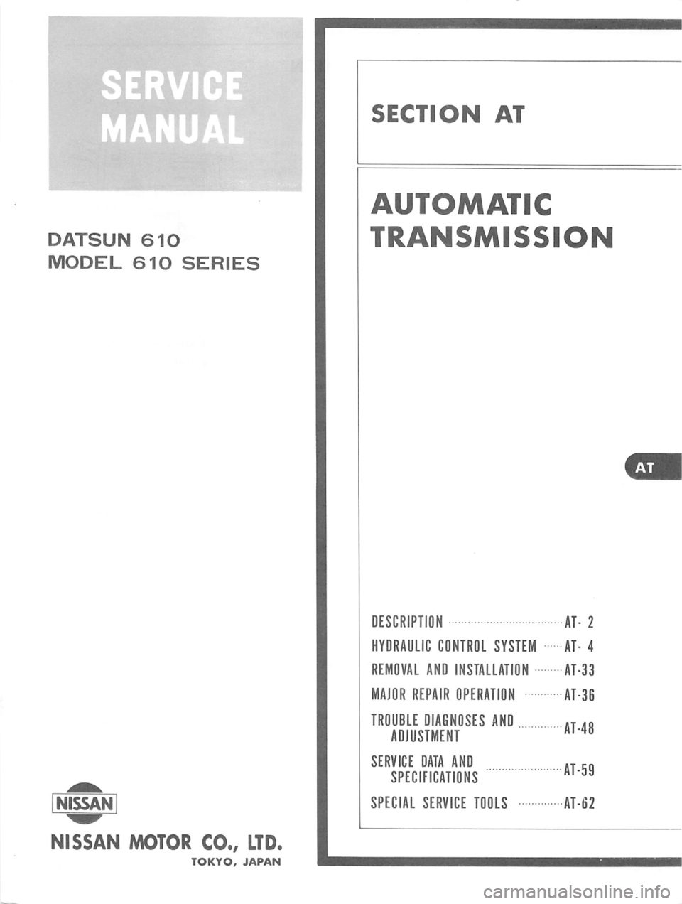 DATSUN 610 1976  Service Manual 