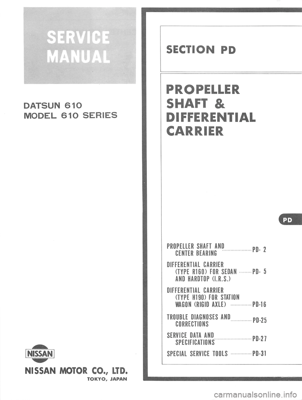 DATSUN 610 1976  Service Manual 