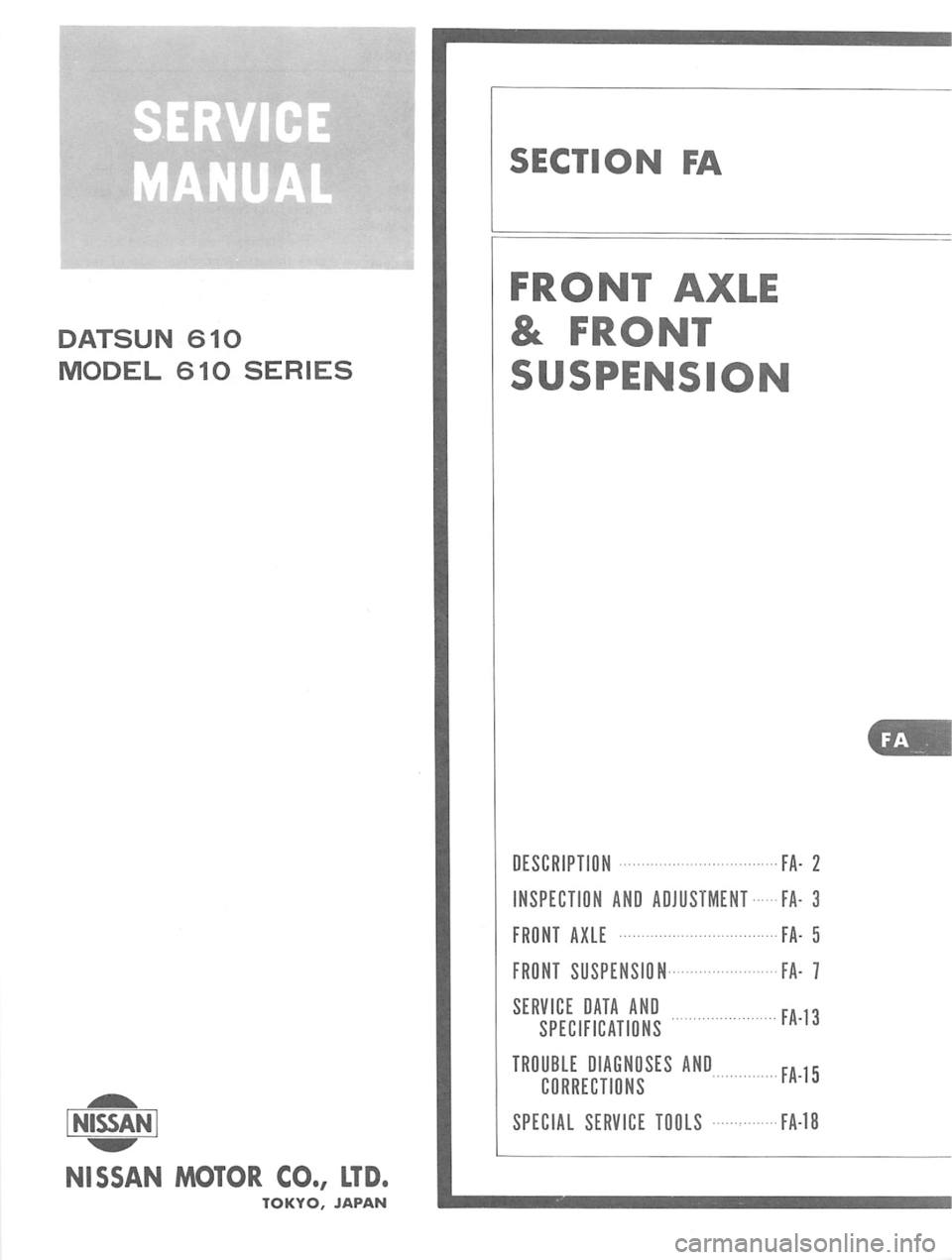 DATSUN 610 1976  Service Manual 