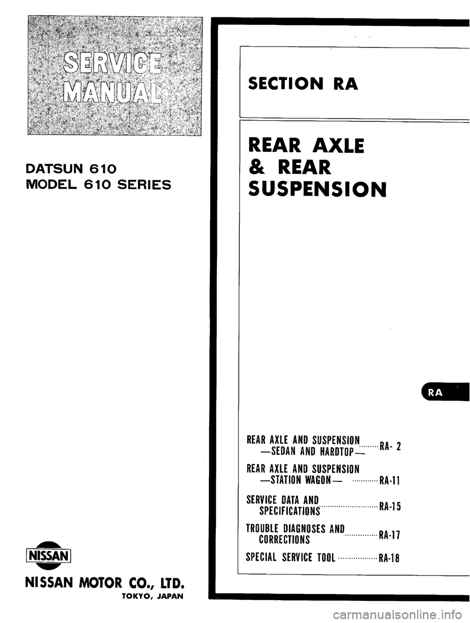 DATSUN 610 1976  Service Manual 