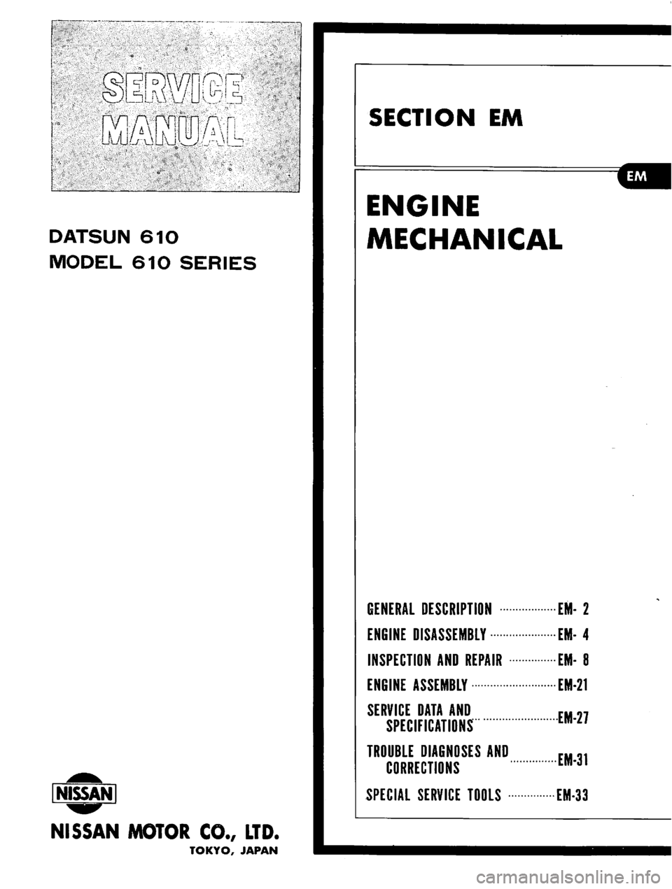 DATSUN 610 1976  Service Manual 
