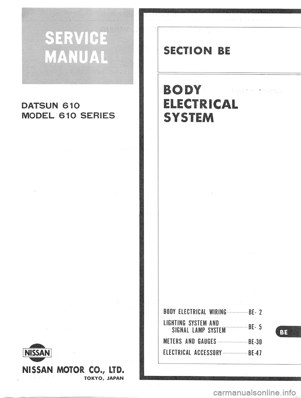 DATSUN 610 1976  Service Manual 