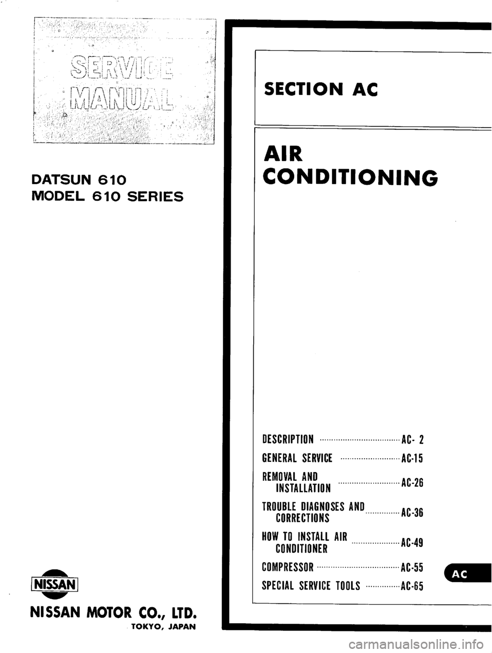 DATSUN 610 1976  Service Manual 