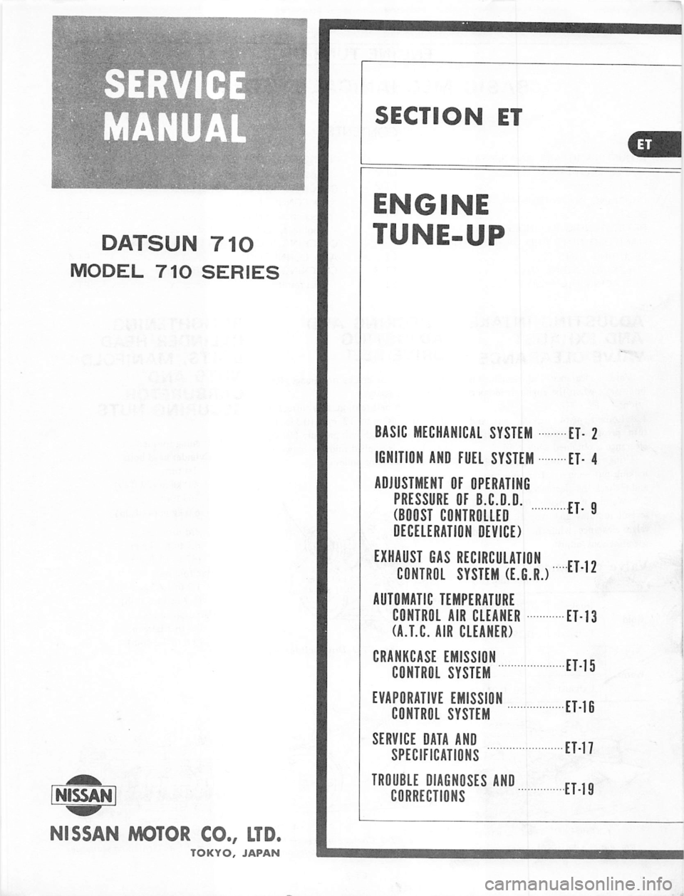 DATSUN 710 1974  Service Manual 