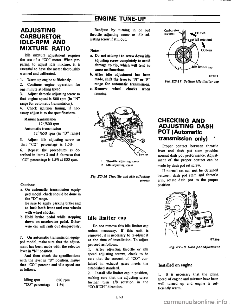 DATSUN 710 1974  Service Manual 