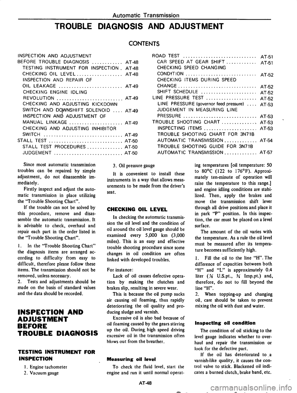 DATSUN 710 1974  Service Manual 