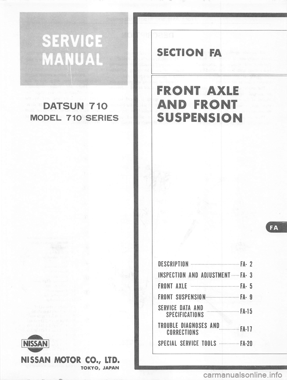 DATSUN 710 1974  Service Manual 
